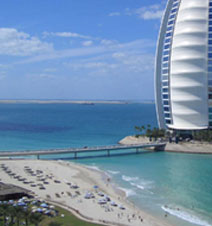 Dubai and warm Arabian sand