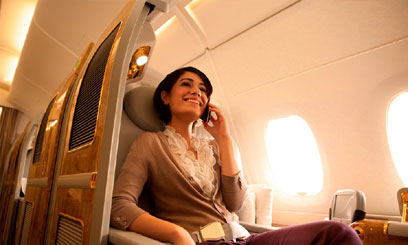 Emirates offers mobile phone service on board A380