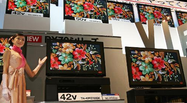Panasonic's Viera plasma TV series is instruduced in Tokyo, on April 10, 2007/AFP