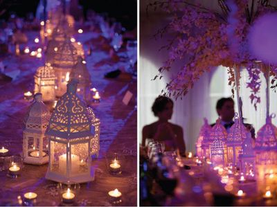 candles wedding setting