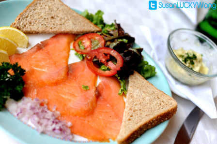 Alan Bobbe's Bistro in Nairobi Kenya photographed Susan Wong 2012 -smoke salmon salad Alan Bobbe's Bistro in Nairobi Kenya photographed Susan Wong 2012 -smoke salmon salad