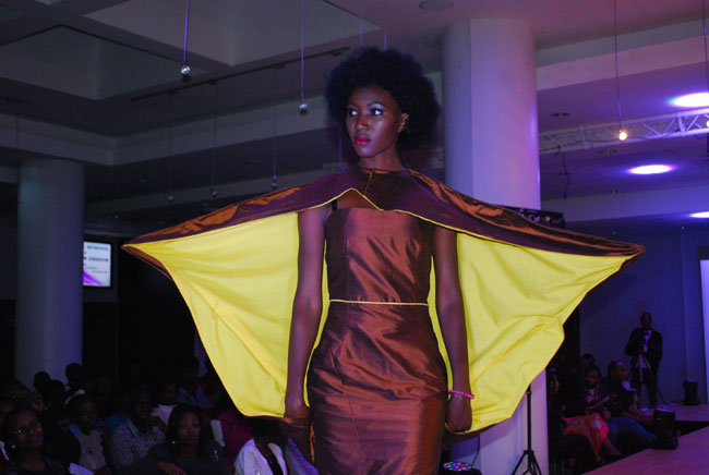 Interesting dress by Zipporah Sila from her “flower” theme