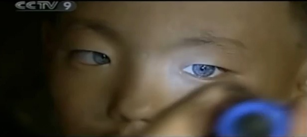 boy sees in darkness