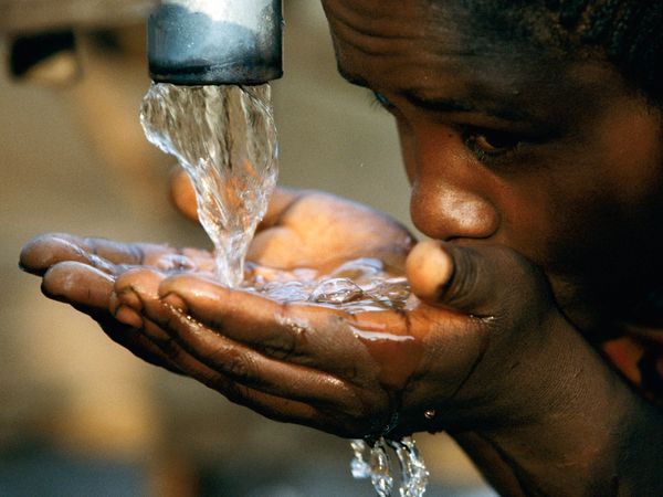 drinking water