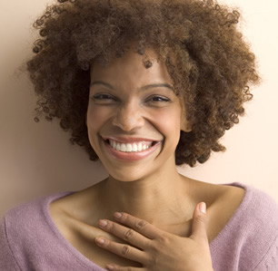 happy lady