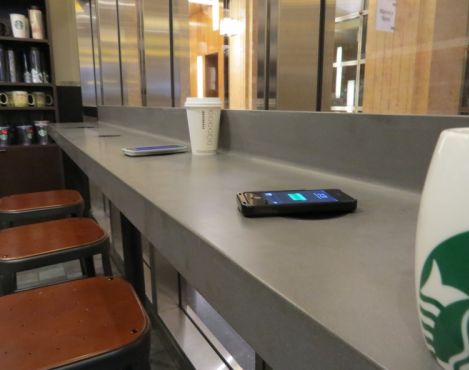 starbucks wireless charging mobile