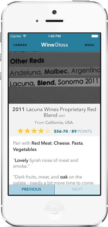 wine app wineglass
