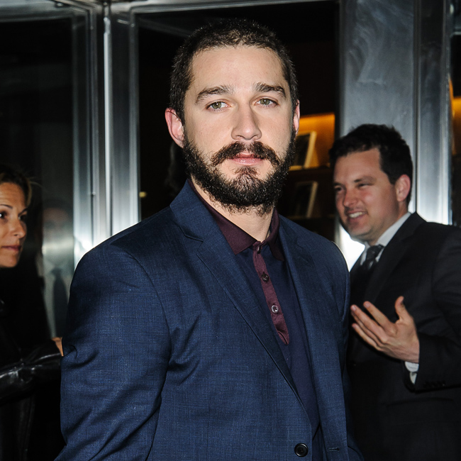 Shia LaBeouf arrives at the New York screening of 'The Company You Keep'