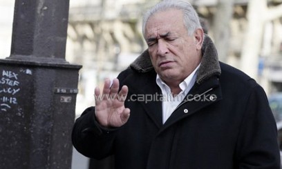 Former International Monetary Fund chief Dominique Strauss-Kahn gestures as he leaves a restaurant/AFP