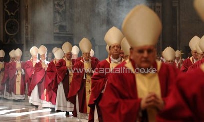 Catholic cardinals seen at a past church function. FILE.