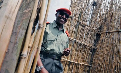 File picture shows Congolese warlord Bosco Ntaganda at his mountain base in Kabati, January 11, 2009/AFP