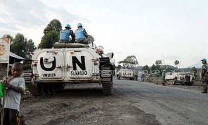 A UN truck of security officials/AFP
