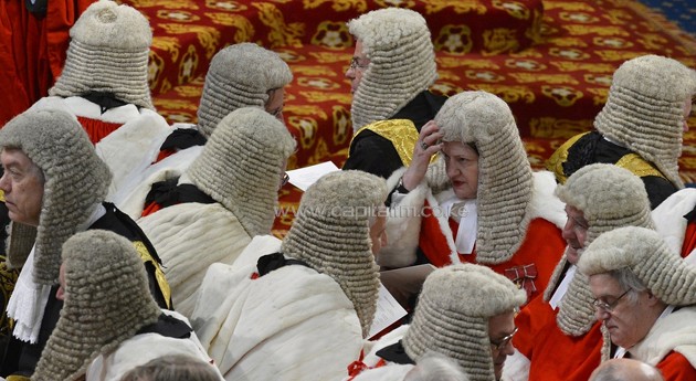 Judges sat in the House of Lords/AFP