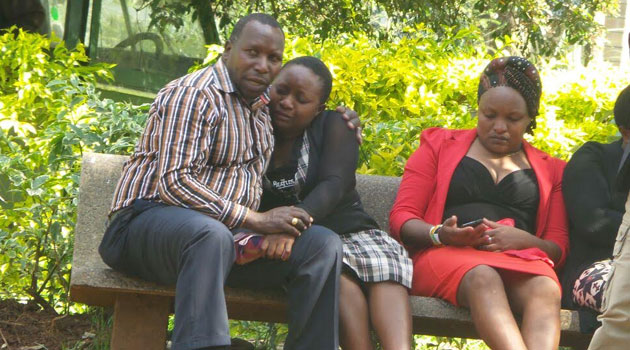 Family members gathered at the City Mortuary following discovery of the three bodies/CFM NEWS