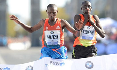 Did Kimetto let Mutai win Marathon Majors?