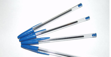 Counterfeit ball pens destroyed