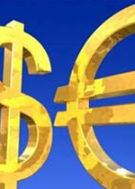 Dollar hits two month low against euro