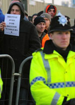 Protests against foreign energy workers spread