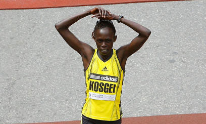 Kosgei the toast of Boston