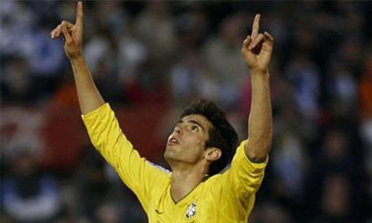 Kaka unveiled at the Bernabeu