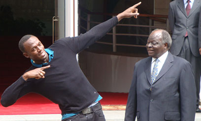 Kibaki meets Bolt