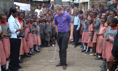 Golfer tours Mathare slum