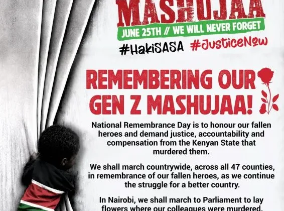 Families of slain Gen Z protesters plan June 25 Parliament march