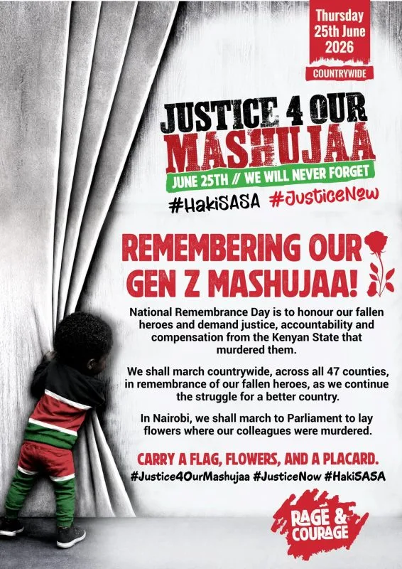 Families of slain Gen Z protesters plan June 25 Parliament march
