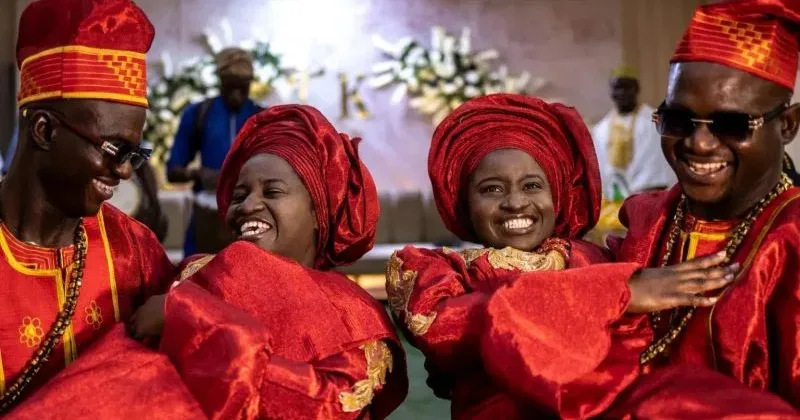 Twins marry twins in joyous Nigerian joint wedding