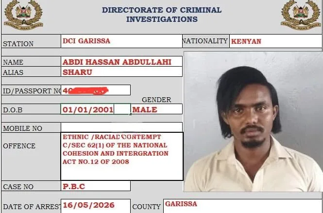 Garissa TikToker Charged Over Alleged Incitement Against Non-Muslims