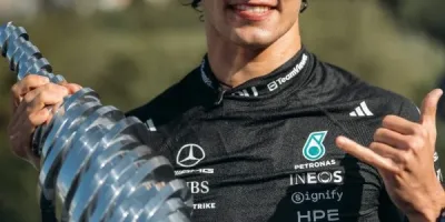 Antonelli wins to extend lead after Russell crashes out
