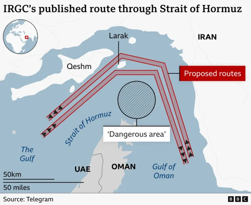 US launches fresh strikes as Iran closes Strait of Hormuz
