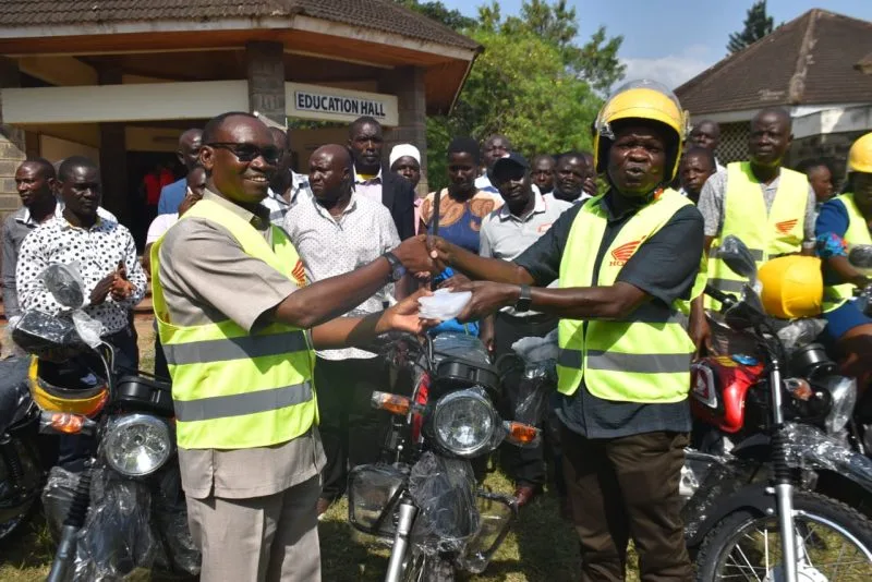 Kisumu Central MP Oron Donates Motorbikes to Chiefs to Boost Security Fight
