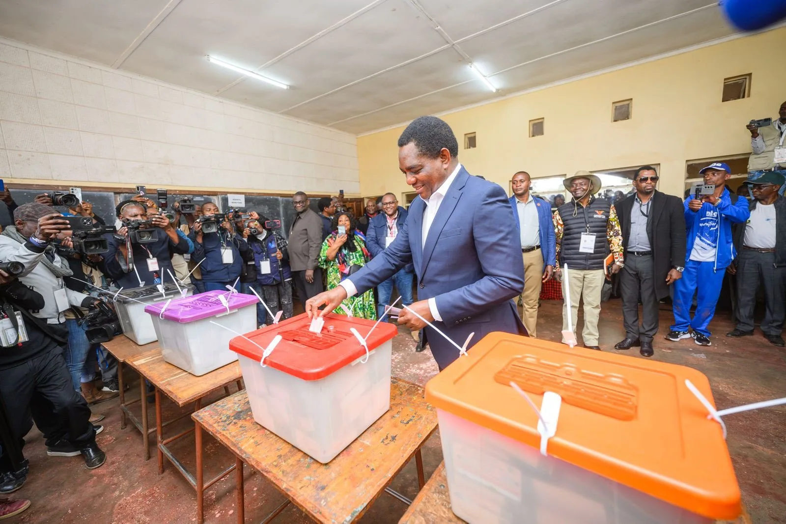 Zambia’s president wins second term with 60pc of the vote