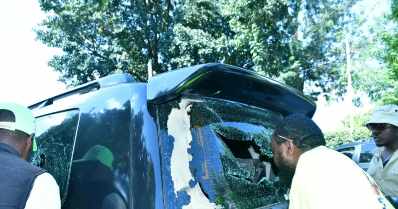 Gachagua claims police watched as goons attacked his convoy in Nakuru