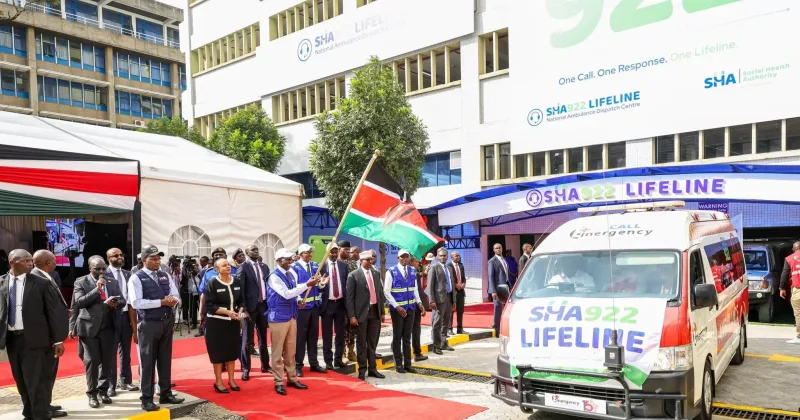 Ruto launches the SHA 922 Lifeline mobile service and National Ambulance Centre