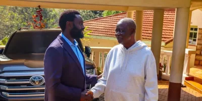Oburu Odinga in high spirits as John Methu checks on him