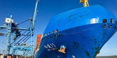 Chinese-flagged MV REN JIAN 15 docks in Mombasa with 3,710 containers for Kenya, East Africa