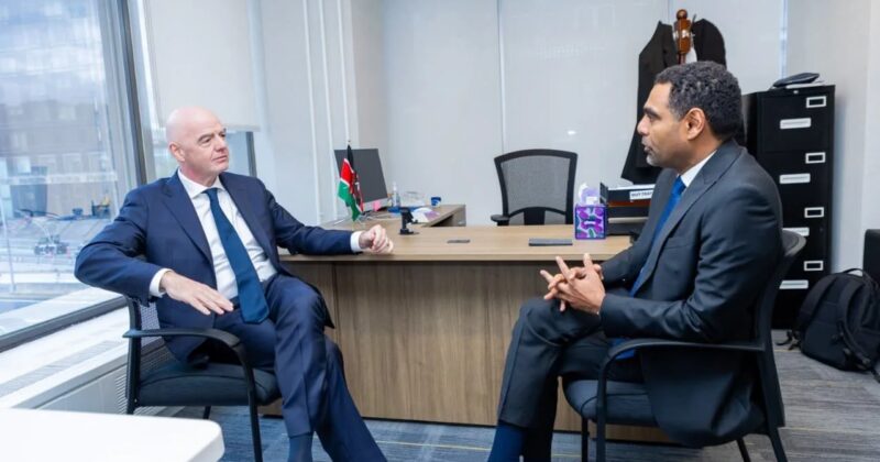 Embattled FKF boss Hussein in closed-door meeting with Infantino, Ruto in New York