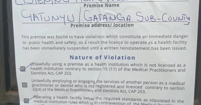 NACADA Shuts Down Two Rehabilitation Facilities in Murang’a Over Gross Violations
