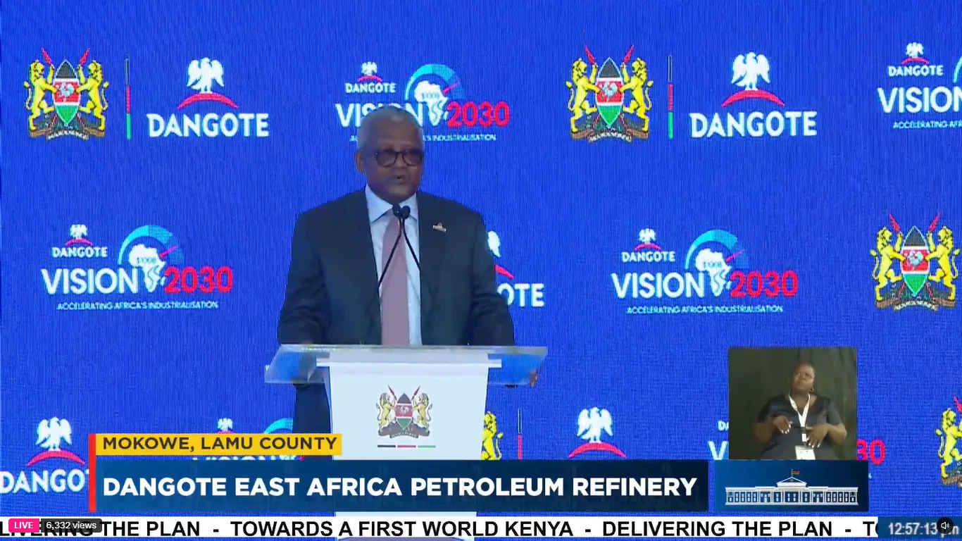 Dangote says Sh2.2tn Lamu Oil Refinery is second-fastest project to launch