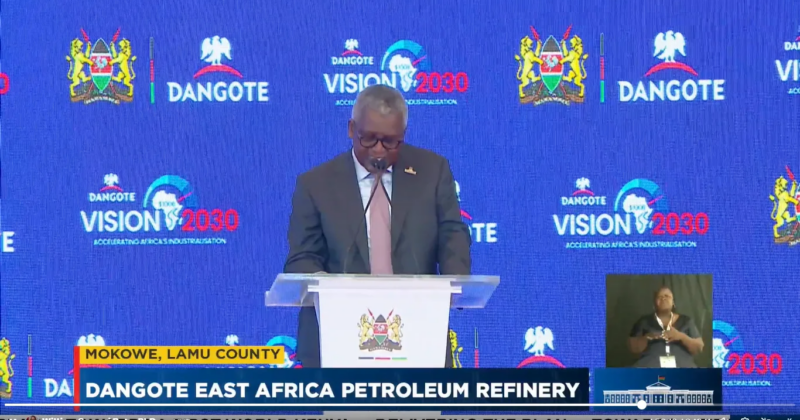 Dangote announces arrival of 400 more equipment units for Sh2.2tn Lamu refinery