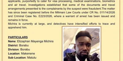 DCI Issues Arrest Warrant for Suspect in Fake Canada Jobs Scam