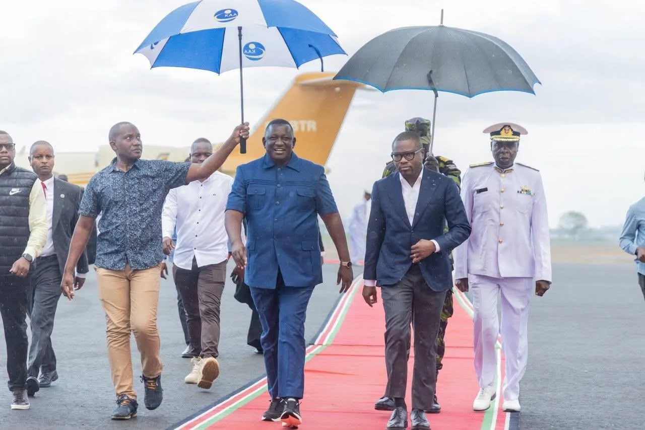 Benin President Romuald Wadagni arrives in Kenya for Lamu Refinery Ceremony