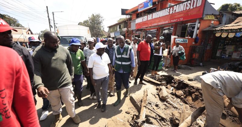 Sakaja Oversees Removal of illegal Structures Blocking Nairobi Waterways as Flood-Mitigation Drive Intensifies