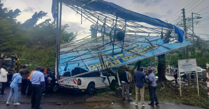 Heavy rains, strong winds damage buildings, vehicles in Kisumu