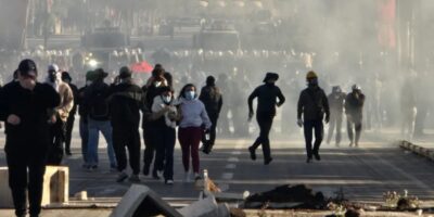Anti-government protesters battle with police in Albania