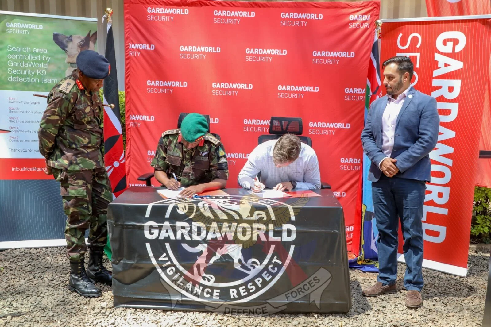 KDF, GardaWorld signs MoU on military dog training and welfare