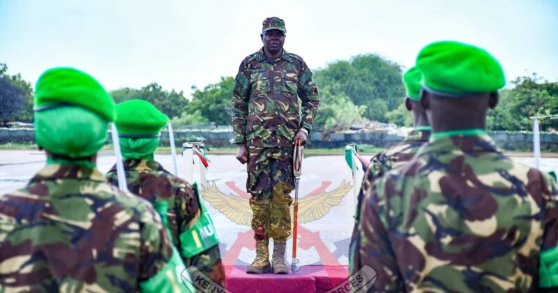 KDF Eastern Command Chief visits Kenyan troops in Somalia to assess readiness, welfare