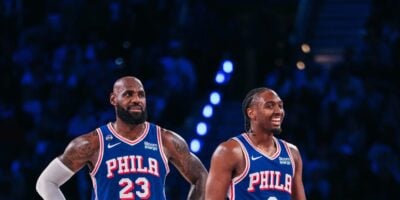 James enjoys dream home debut in 76ers comeback win